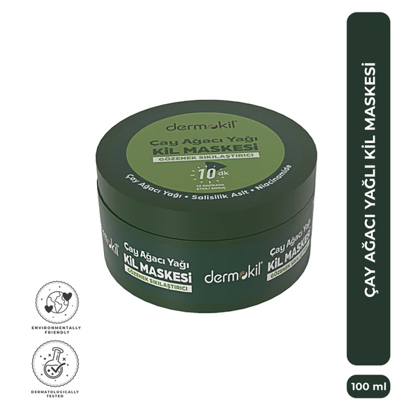 Dermokil Çay Ağacı Yağı Gözenek Sıkılaştırıcı Kil Maskesi 100 ml ürün görseli 1