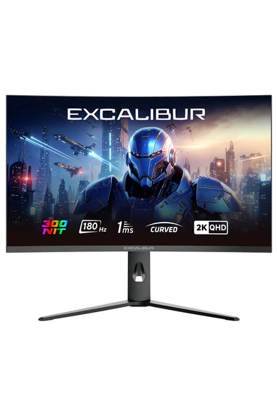 Casper Excalibur M.E315QVC-C 31.5" 2K QHD 180HZ 1MS PİVOT Curved HDR10 300NIT Oyuncu Monitörü ürün görseli 1