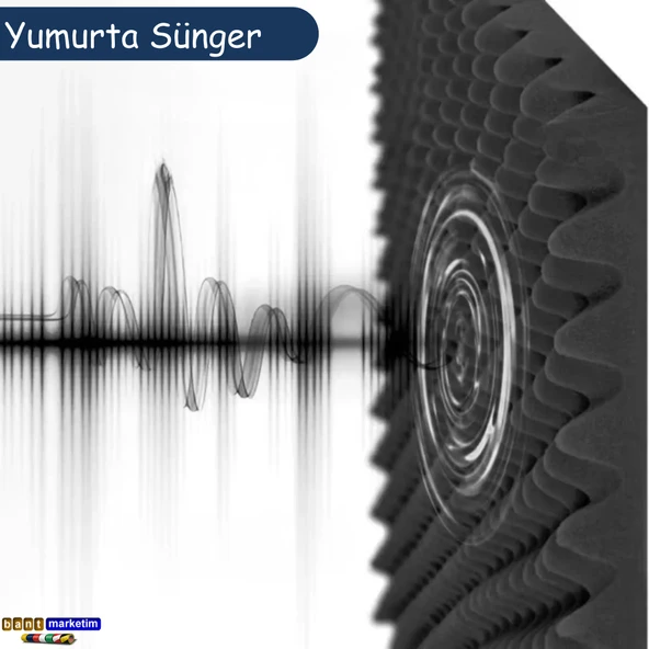 Akustik Yanmaz Yumurta Sünger 30mm 10 M2 60 Dns ürün görseli 1