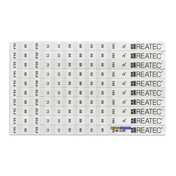 REATEC Sıcaklık Ölçüm Etiketi Isı Ölçer Ölçüm Aralığı 54,4 °c - 104 °c (10adet) ürün görseli 1