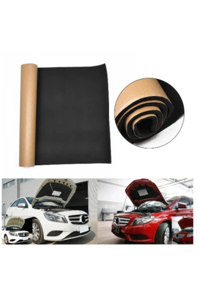 Oto Araç Karavan Ev Kaput Ses Yalıtım Süngeri Yapışkanlı Alev Almaz 9mm 100x150cm ürün görseli 1