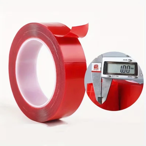 Silikon Çift Taraflı Montaj Bantı Şeffaf Tape 19mm X 5mt ürün görseli 1