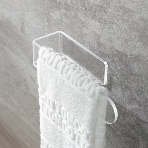 Akrilik 8mm Şeffaf Pleksiglas Havlu, Kağıt Rulo Havluluk, Peçetelik, Yapışkanlı Tasarım, Banyo Askısı ürün görseli 1