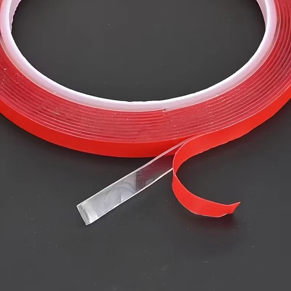 Silikon Çift Taraflı Montaj Bantı Şeffaf Tape 10mm X 5 Mt ürün görseli 1