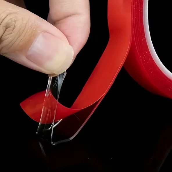 Silikon Çift Taraflı Montaj Bantı Şeffaf Tape 25mm X 5mt ürün görseli 1