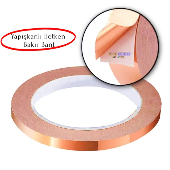 Bakır Folyo İletken Bant 15mm*10mt ürün görseli 1