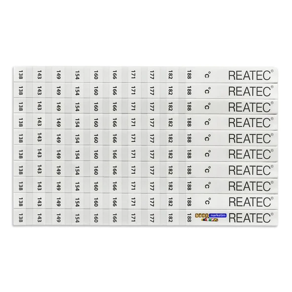 REATEC Sıcaklık Ölçüm Etiketi Isı Ölçer Ölçüm Aralığı 138 °c - 188 °c (10ADET) ürün görseli 1