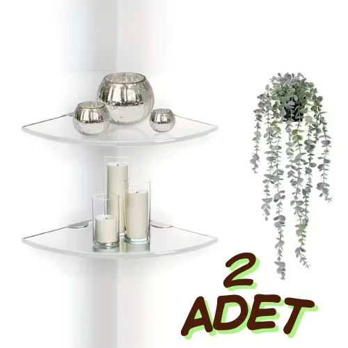 2 Adet 8mm Pleksi Hayalet v Raf | Banyo Mutfak Organizer Düzenleyici Metal Ayak Bağlantlı 18cm ürün görseli 1
