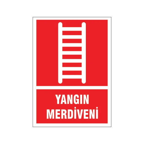 Yangın merdiveni, isg uyarı levhası ürün görseli 1