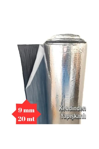 Araç Karavan İzolasyonu Alüminyum Folyolu Kauçuk 9mm 100cmx20Mt (20M2) Yapışkanlı Kauçuk ürün görseli 1