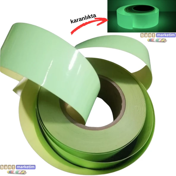 Fosforlu (fotolümen) Şerit Bant Folyo-lümen Folyo 5cm X 10m ürün görseli 1