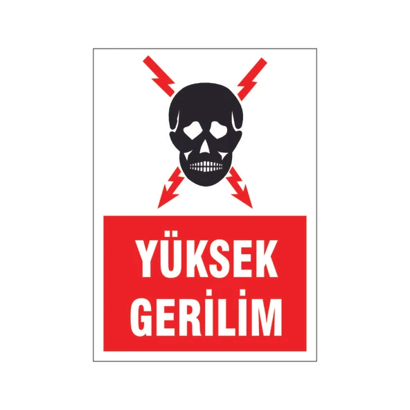 Yüksek gerilim, isg uyarı levhası ürün görseli 1