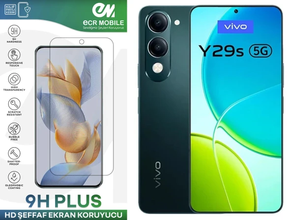 Vivo Y29s ile Uyumlu HD Şeffaf 9H Nano Ekran Koruyucu ürün görseli 1