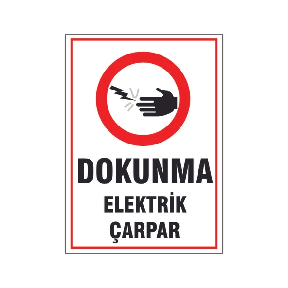 Dokunma elektrik çarpar, isg uyarı levhası ürün görseli 1