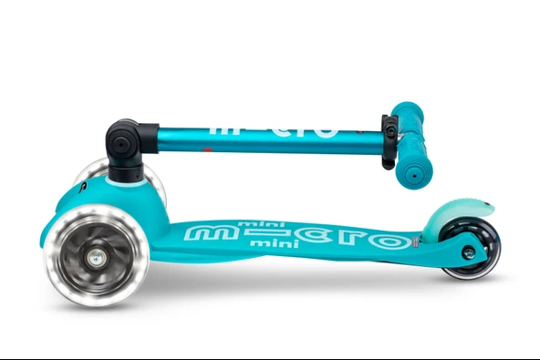 Mini Micro Deluxe Foldable LED Aqua Turkuaz S - Resim 5