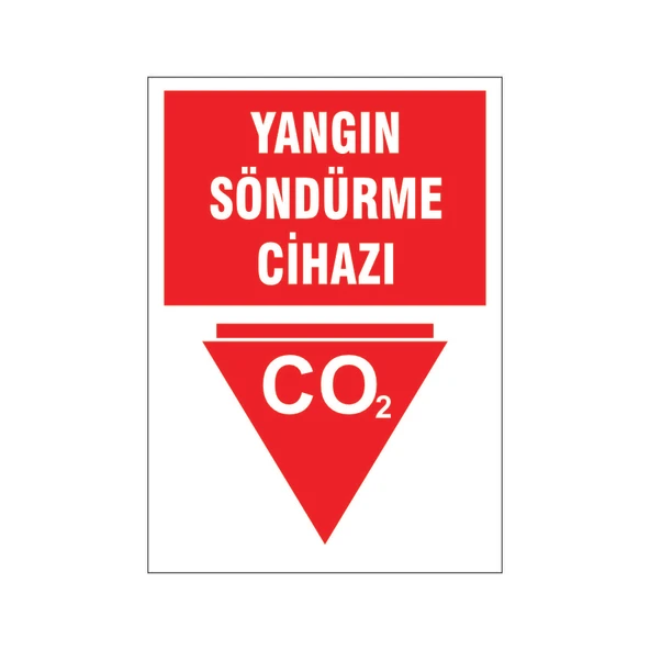 Yangın söndürme cihazı CO2, isg uyarı levhası ürün görseli 1