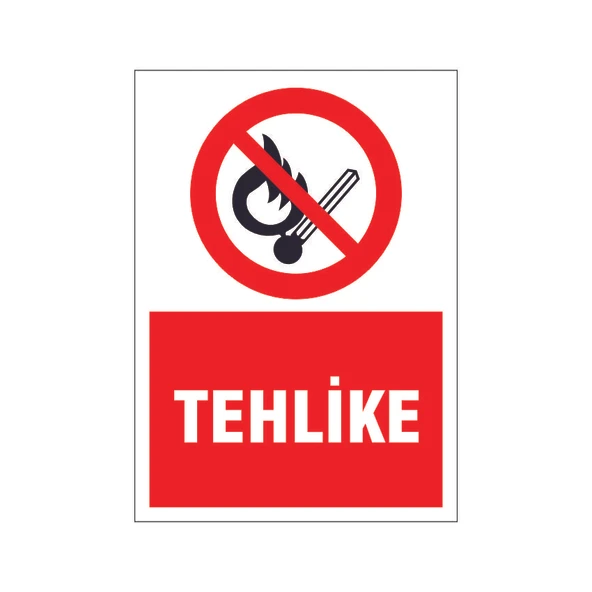 Ateş tehlike, isg uyarı levhası ürün görseli 1