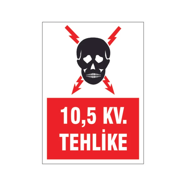 34,5 Kv. Teklike, isg uyarı levhası ürün görseli 1