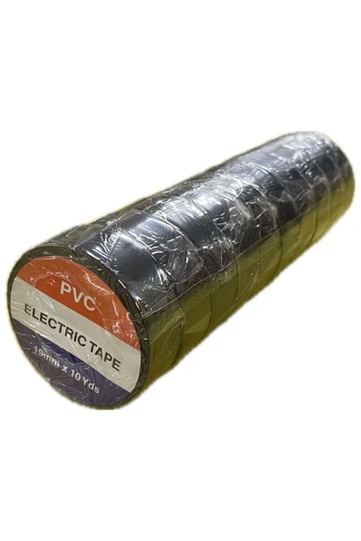 Elektrik İzole Bant 10'lu Bant Elektrikçi Bantı 19mmx10yrd 1 Paket ürün görseli 1