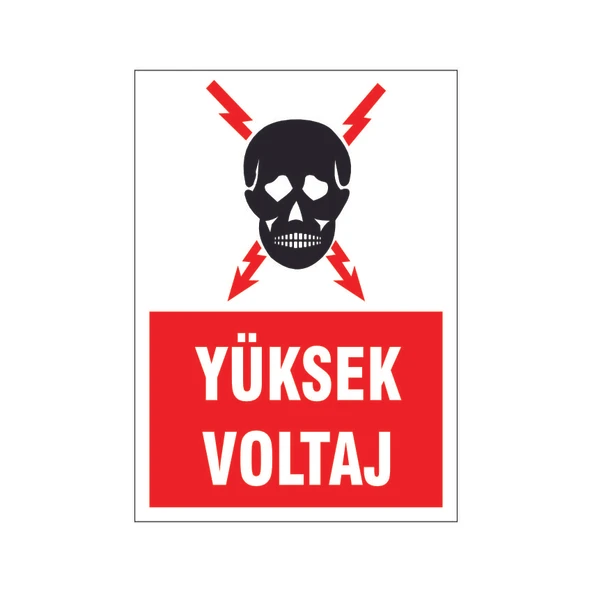Yüksek Voltaj, isg uyarı levhası ürün görseli 1