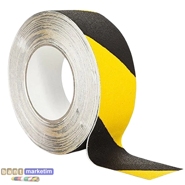 Merdiven Kaydırmaz Bant 5cm X 25m Merdiven Kaymaz Sarı Siyah ürün görseli 1