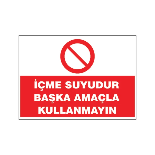 İçme suyu, isg uyarı levhası ürün görseli 1