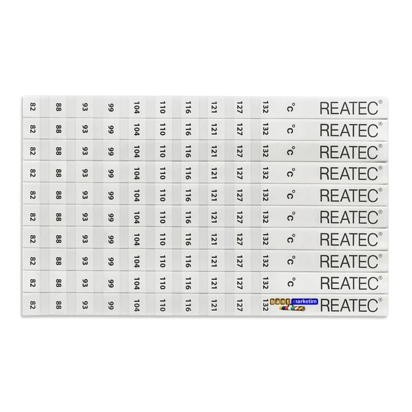 REATEC Sıcaklık Ölçüm Etiketi Isı Ölçer Ölçüm Aralığı 82 °c - 132 °c (10adet) ürün görseli 1