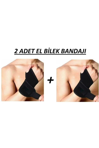 2 Adet El Bilek Bandajı - Basit El Bilekliği - Parmaklı El Bilekliği ürün görseli 1