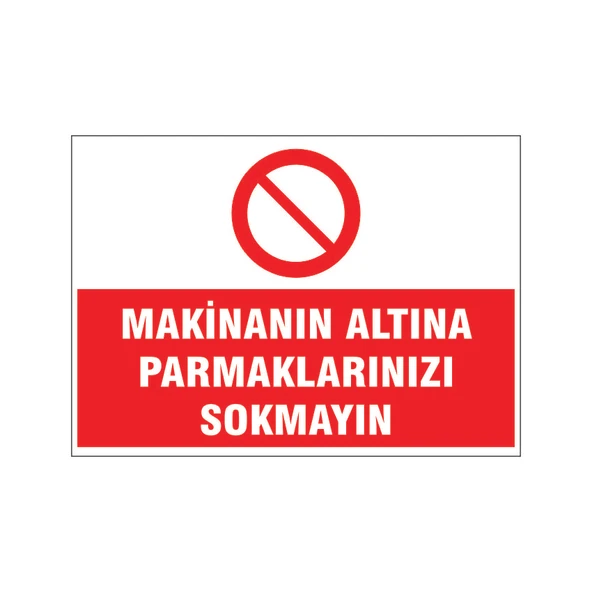 Hareket halindeki makinalara yaklaşmak yasaktır, isg uyarı levhası ürün görseli 1