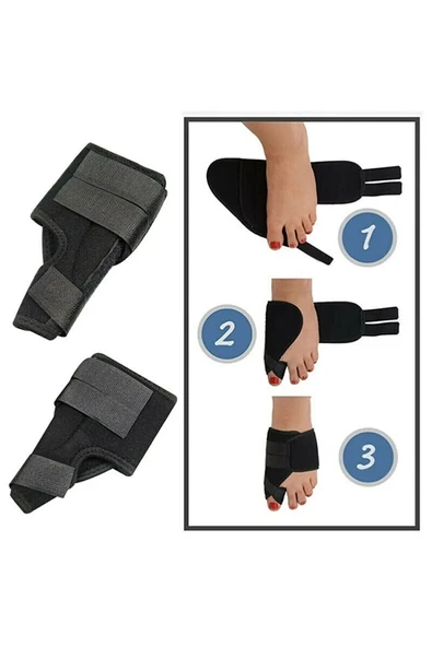 Halluks Valgus Gece Ateli Hallux Valgus Düzeltici Ayak Baş Parmak Kemiği Çıkıntısı SOL AYAK 1 ADET ürün görseli 1