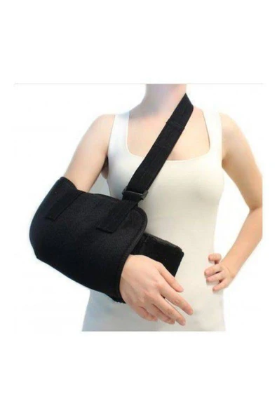 Siyah Medikal Kol Askısı Yastıklı 30 Derece Kol Askısı Ortopedik Rotator Cuff Yırtığı Tamiri ürün görseli 1