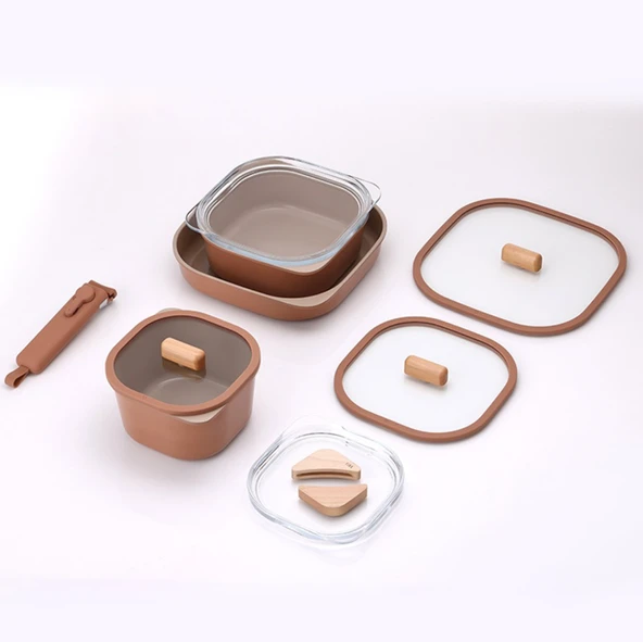 Neoflam Fika Comfort Terracota 10 Parça Tencere Ve Tava Seti ürün görseli 1