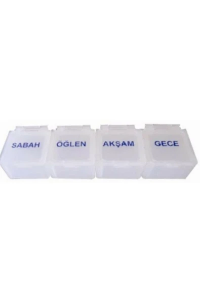 Günlük Ilaç Saklama Kutusu 4 Vakit Için Ilaç Saklama Kabı ürün görseli 1