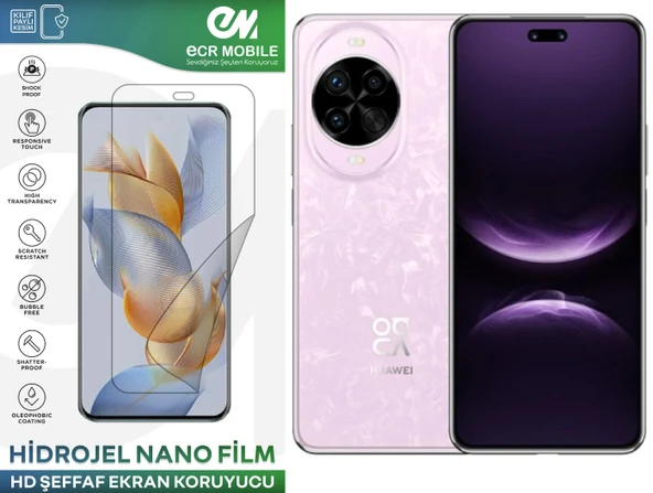 Huawei Nova 14 Pro ile Uyumlu Hidrojel Nano Film HD Şeffaf Ekran Koruyucu(Tempered Cam Değildir!) ürün görseli 1