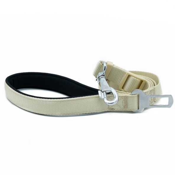 Doggie Dokumadan El Yapımı Emniyet Kemerli Köpek Gezdirme Aparatı 2,5x80-120cm - Khaki ürün görseli 1