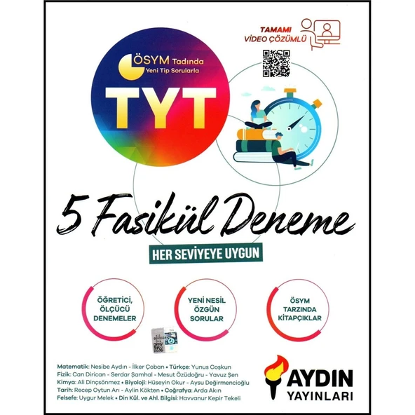 TYT 5 Fasikül Deneme Aydın Yayınları ürün görseli 1