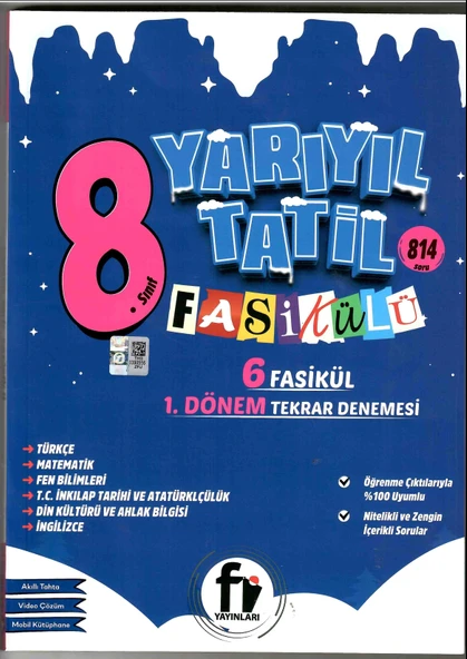 Fi Yayınları LGS 8. Sınıf Yarıyıl Tatil Fasikülü 6 Fasikül 1. Dönem Tekrar Denemesi ürün görseli 1