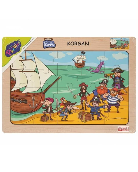 Playwood Ahşap Eğitici Puzzle Korsan ONY55 ürün görseli 1