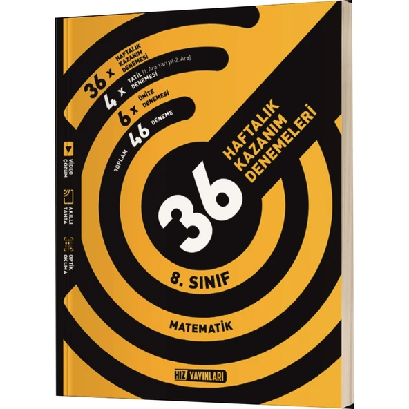 Hız/8.Sınıf Matematik Haftalık Kaznım Denemeleri ürün görseli 1