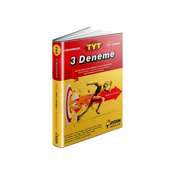 TYT Tüm Dersler 3 Deneme Aydın Yayınları ürün görseli 1