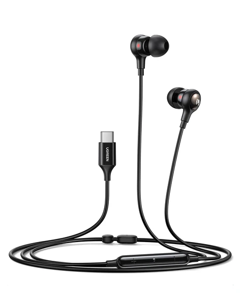 UGREEN Kablolu Kulak İçi Kulaklık USB-C Uçlu, Siyah, 30638 ürün görseli 1