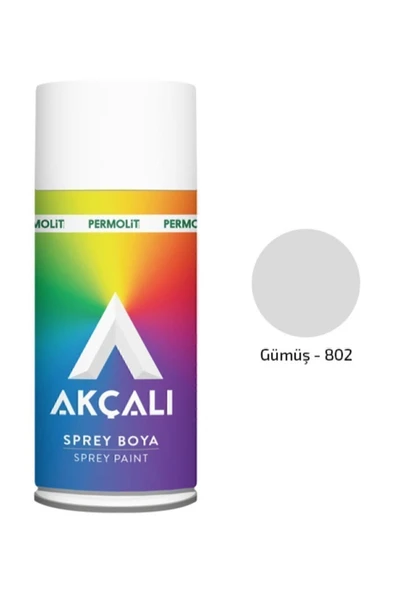 Akçalı Sprey Boya 802 Metalik Gümüş 400ml ürün görseli 1
