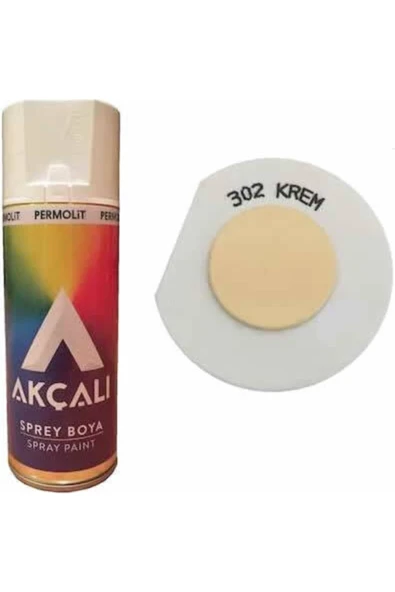 Akçalı Sprey Boya 302 Krem 400ml ürün görseli 1