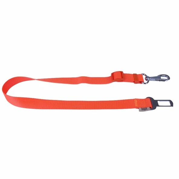 Doggie Dokumadan El Yapımı Köpek İçin Emniyet Kemerli Bağlantı Aparatı 2.5x50-80 Cm Turuncu ürün görseli 1