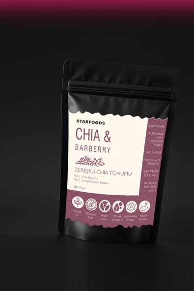 Chia Tohumu & Zereşk Üzümü Barberin Zerişli Chia Seeds & Zereshk Chia Series No: 4 Barberry Barberis ürün görseli 1