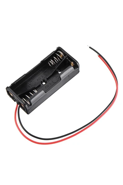 Devremarkt AAA Pil Kutusu Yuvası İnce Küçük Tip 2 Adet 1.5V Pil Toplam 3V Plasitk Pil Tutucu 14cm Kablo ürün görseli 1