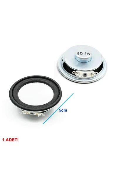 Devremarkt Mini 5cm 8 Ohm 5W Hoparlör Yuvarlak Speaker  50mm 5 Watt Ses Müzik Amfi Ses Oluşturucu Yüksek Kalite ürün görseli 1