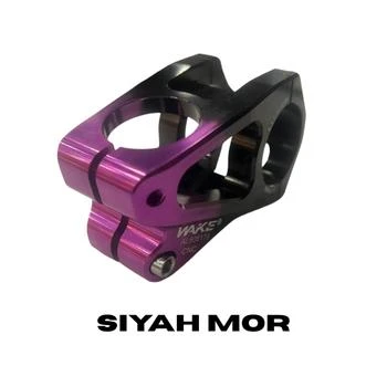 WAKE ALUMİNYUM CNC GİDON BOĞAZI ÇİFT RENK - 31.8mm - 28.6mm - 50mm 0° - SM004-CNC - Siyah Mor ürün görseli 1