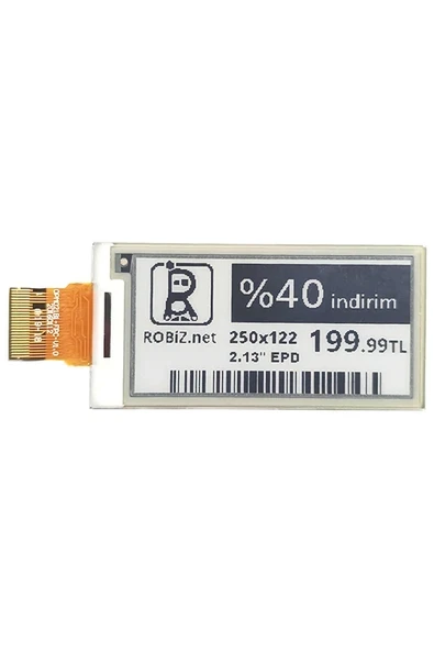 Devremarkt 2.13” OPM021B1 Paper Lcd  Fiyat Etiketi Reklam Gösterge Kağıt Ekran 250x122 Çözünürlük ürün görseli 1
