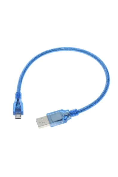 Devremarkt 30cm Micro Usb Kablo Mavi 480 Mbps Usb 2.0 Hot Swap - Resim 3